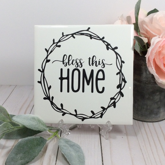 Bless This Home Decorative Tile Sign - Picture 3 of 5